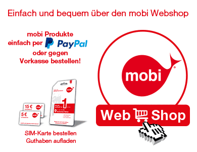 Einfach und bequem mobi Produkte einfach per PayPal bestellen! Zum Webshop...